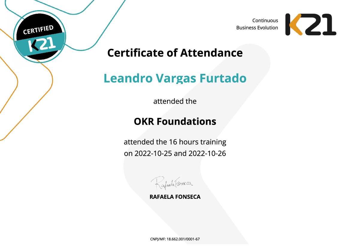 Certificado K21